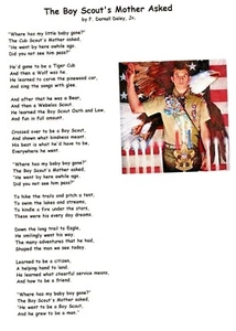 Boy Scout Poem suitable for framing - "The Boy Scout's Mother Asked" signed ! - Picture 1 of 3