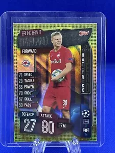 Erling Haaland 2019 Topps Gold Match Attax Hat trick Hero RC🔥 - Picture 1 of 2