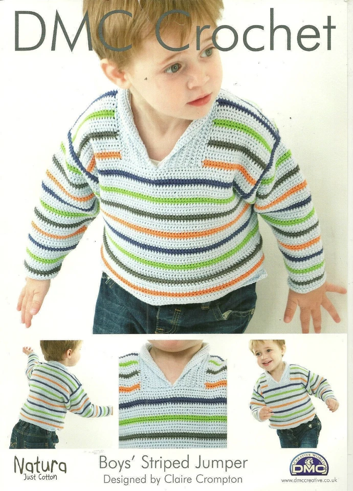 DMC Crochet  Boys Striped Jumper - Image 1 of 1