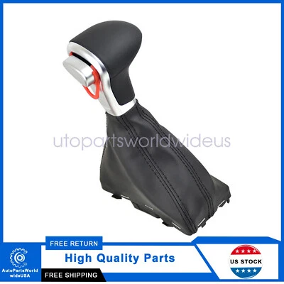 Para Audi A4 A5 2009-2015 Pomo de cambio de marchas Palanca de cambios Cuero Polaina Bota Cubierta Foto 1 de 4