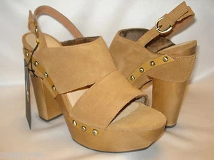 NEW! KOOLABURRA Chestnut Suede Sheepskin Shearling KHLOE Clogs Mules 10 $198 - Picture 1 of 12