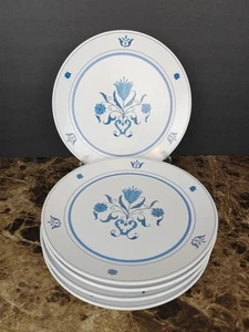 Noritake Progression BLUE HAVEN Set Of 5 Dinner Plates Stoneware Japan - Imagen 1 de 8