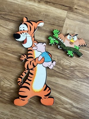 Vintage SEARS Winnie the Pooh WALL DECOR SET Pin-Up Tigger Piglet - Image 1 of 4