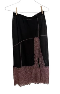 Falda Free People Negra Lila Íntimamente En Tu Media Columna Slip Talla XS (A60) - Imagen 1 de 11