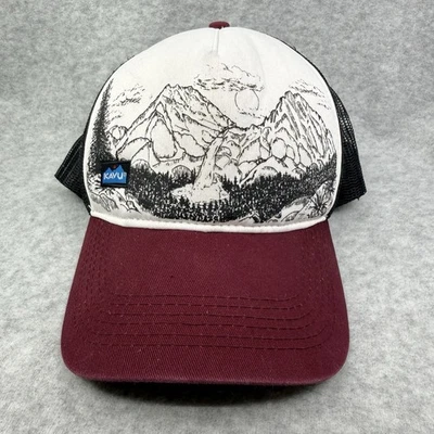 Chapéu caminhoneiro KAVU Walcott cena de montanha multicolorido OSFM - Imagem 1 de 4