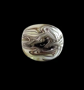 Vtg 90s Y2K Art Glass Ring Sz 6.5 Handmade Hand Blown Statement Swirl - Picture 1 of 5