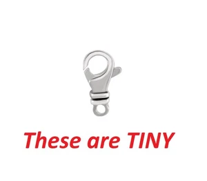 11mm EXTRA SMALL 14k Solid White Gold Swivel Lobster Trigger Clasp Italy - Picture 1 of 3