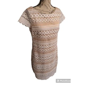 Eliza J crotchet dress White Size 6 Boho Cottage Core - Picture 1 of 12