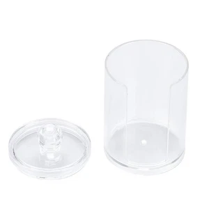 Runde Klare Acryl Make-up Wattepad Swab Halter Make-up Cosmetic Storage Orga CUB - Bild 1 von 7