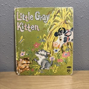VTG 1964 HC 1st ED Little Gray Kitten Whitman Top Tales Jessica Zemsky - Imagen 1 de 10