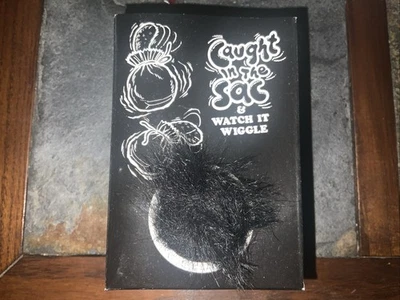 VTG NOS Caught In The Sac Cat In A Bag Watch It Wiggle Toy NIB - Image 1 of 4