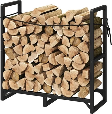 Soporte para leña Soporte para troncos de alta resistencia de 2,5 pies para exteriores interiores, madera de metal... Foto 1 de 4