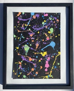 Rossi Andrea Modern Acrylic Original Painting Signed Jackson Pollock Style B82 - Picture 1 of 11