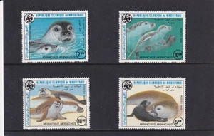 MAURITANIA 1986 WWF. Mediterranean Monk Seal SG 846/849. Mint Never Hinged. - Foto 1 di 1