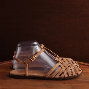 Sandalias Madewell WMS TALLA 7 Comino Marrón Milán Pescador Cuero Plano Boho Zapatos - Imagen 1 de 15
