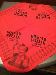Boxcar Willie autographed Handkerchief Bandana Grand Ole Opry 21" x 21" Rare - Picture 1 of 8