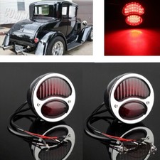  Pair LED Rear Brake Running Light Duolamp Taillight For Ford Model A 1928-1931