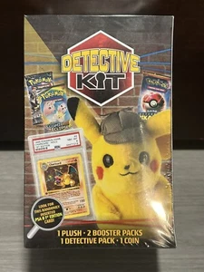 Pokemon Detective Kit Sealed Plush 2 Booster Packs Chance At PSA Charizard Base - Picture 1 of 5