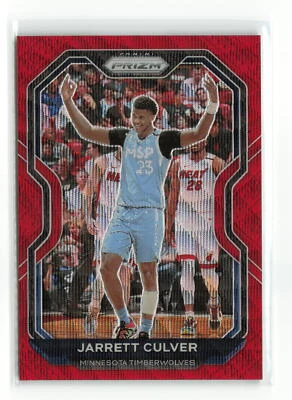 JARRETT CULVER #238 2020-21 PANINI PRIZM TIMBERWOLVES RED WAVE READ - Image 1 of 2