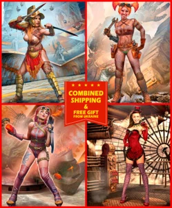 LOTE DE PAQUETES DE KITS DE PLÁSTICO PELIGROSOS CÓSMICOS GIRLS SERIE 4 1/24 MB - Imagen 1 de 12