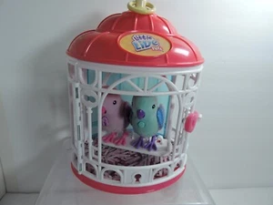 Little Live Pets uccellini in gabbia 2 uccellini 1 rosa e 1 blu entrambi funzionanti testati - Foto 1 di 6