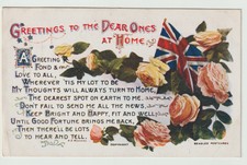 WWI Postcard Greetings to the Dear Ones at Home 166E