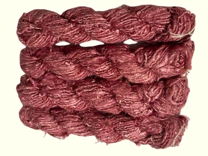 200 g Recycled Banana Silk Yarn Plum - Picture 1 of 5