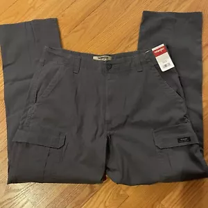 Wrangler Authentics Men's Comfort Flex Waist cargo Pants Grey 36x32 NWT NEW - Picture 1 of 5
