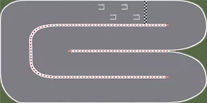 Circuito Ancho Carretera para Turbo Racing o Nano 1:76 200cm x 100cm - Imagen 1 de 3