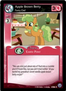 My Little Pony CCG Crystal Games MLP Enterplay Hasbro Apple Brown Betty #36C - Picture 1 of 2