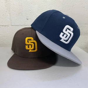 Gorra trasera de los San Diego Padres sombrero bordado SD billete plano ajustable hombre - Imagen 1 de 11