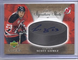 06-07 2006-07 UD SWEET SHOTS SCOTT GOMEZ SIGNATURE SHOTS AUTO SS-GO DEVILS - Picture 1 of 1