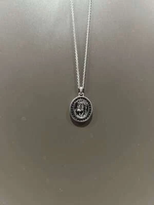 Collana uomo Zancan argento 925 con volto di Gesù Cristo ESC191-NE - Immagine 1 di 4