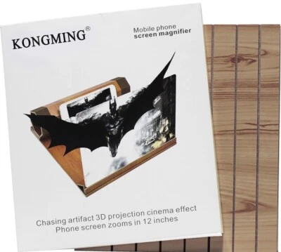 12" Mobile Phone Screen Magnifier 3D HD Video Amplifier Smartphone Dock Bracket - Image 1 of 4