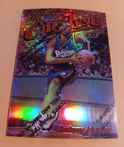 1997-98 Topps Finest Catalysts Lindsey Hunter Refractor  #66 (w/peel) - Pistons - Picture 1 of 3