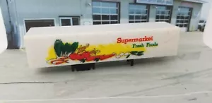 Remolque camión publicidad comida fresca supermercado vintage sin marca repuesto - Imagen 1 de 12