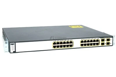 Cisco Catalyst WS-C3750G-24TS-S1U 24x RJ-45 1Gb 4x SFP 1Gb - Ethernet Switch - Immagine 1 di 4