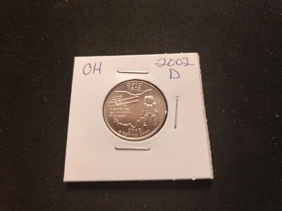 2002 D Ohio State Quarter Uncirculated from US Mint Bag CHBU - Image 1 of 4