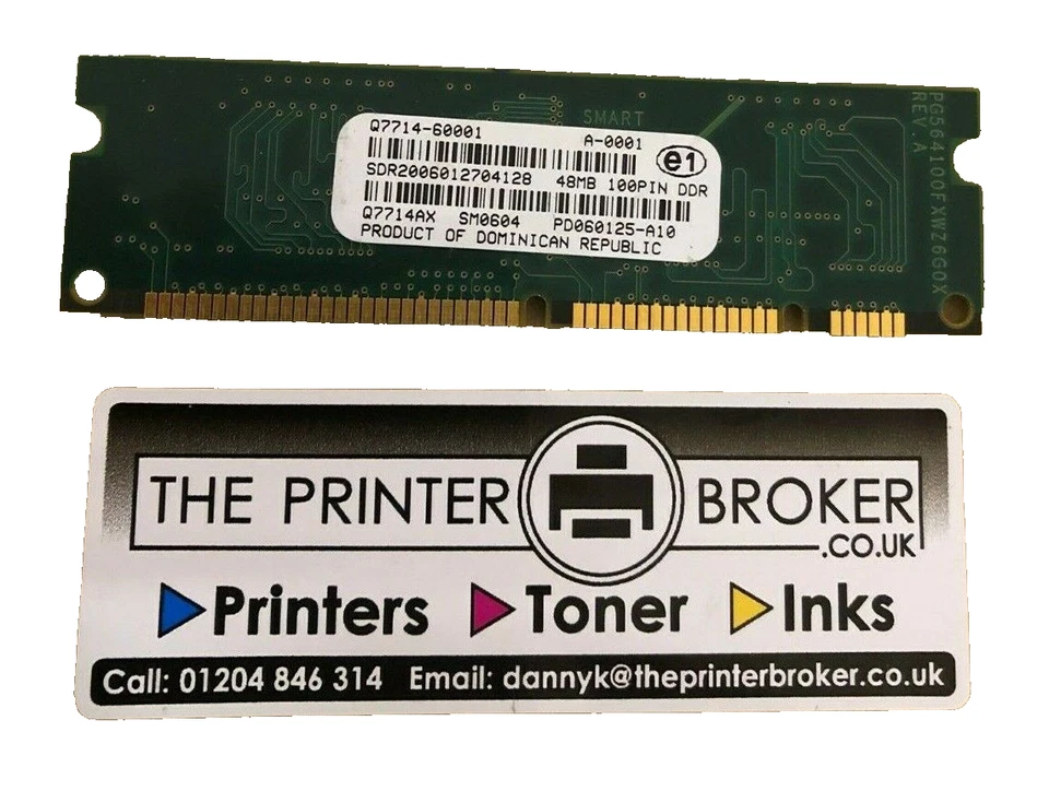 HP LaserJet 4240 4250 4350 Series 48MB 100 Pin DDR Memory Q7714-60001 Q7714AX - Image 1 of 1