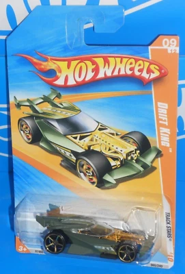 Hot Wheels 2010 Track Stars No65 Drift King плоский оливковый с OH5SPs - Изображение 1 из 2