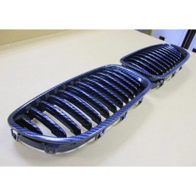 Fits For 2011-2016 BMW F10 F11 F18 535i 520i Front Kidney Grille Black Carbon - Изображение 1 из 4