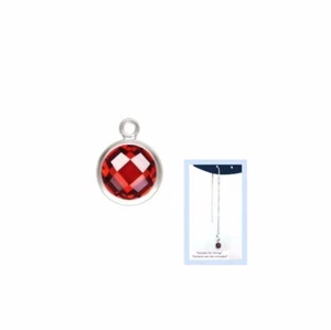 2x 925 Sterling Silver 4mm Garnet CZ Charm Drop #5727-4 - Picture 1 of 1