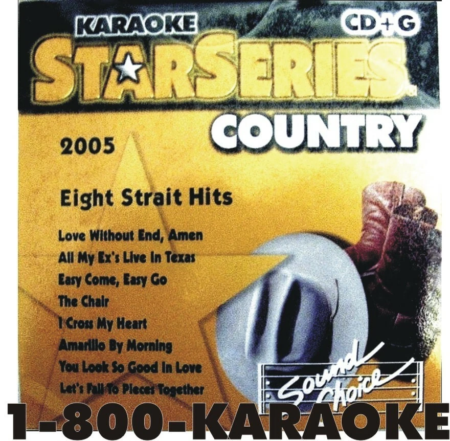 SOUND CHOICE STAR KARAOKE CD+G v 2005 HARD TO FIND 8+8 GEORGE STRAIT 16 SONG cdg - Image 1 of 1