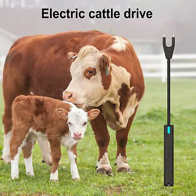 58CM Portable Electric Cattle Prod Prodder Pig Cow Repeller USB Rechargeable LED • 52.79£