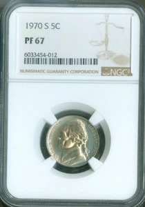 1970 S Jefferson Nickel NGC PF67 Quality - Picture 1 of 2