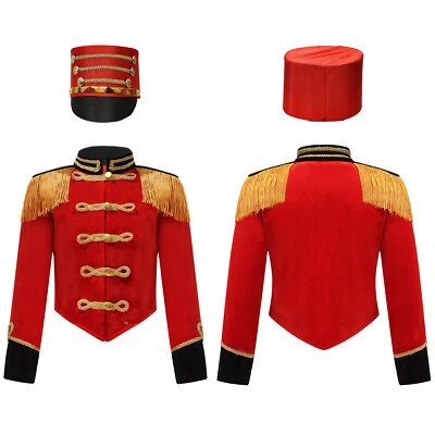 Kids Costume Party Jacket Cosplay Uniform Festival Victorian Circus Tailcoat - Image 1 of 4