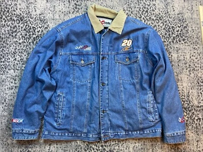 Chaqueta de mezclilla forrada de vellón Chase Authentics Tony Stewart Home Depot Joe Gibbs Foto 1 de 4