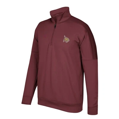 Texas State Bobcats NCAA Adidas Para hombres Lateral Granate 1/4 Cremallera ClimaWarm Polar Foto 1 de 2