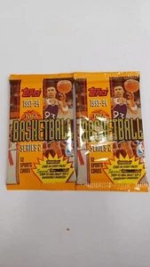 2x NBA TOPPS 93 94 Series 2 BASKETBALL Sealed Wax Booster Pack Jordan PSA fleer - Picture 1 of 4