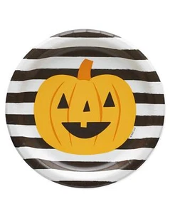 36count 7 In. Paper Dessert Plates Pumpkin Halloween Party Supplies - Picture 1 of 6
